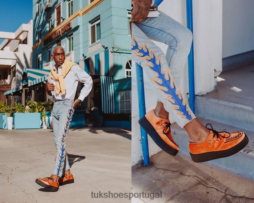 laranja calçados J6V0X316 trepadeira de veludo viva mondo homens T.U.K. Footwear