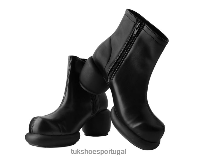 preto calçados J6V0X189 bota anárquica com zíper polido bubble ii mulheres T.U.K. Footwear