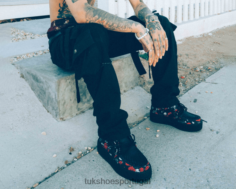 rosa preta/vermelha calçados J6V0X232 Bota chukka de 3 argolas mulheres T.U.K. Footwear