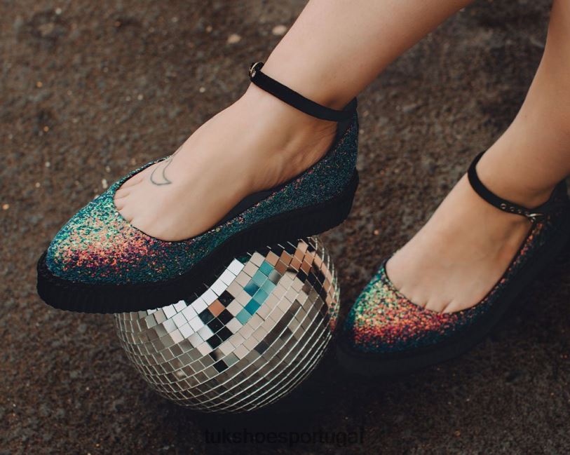 multiglitter calçados J6V0X157 Mary Jane apontada mulheres T.U.K. Footwear
