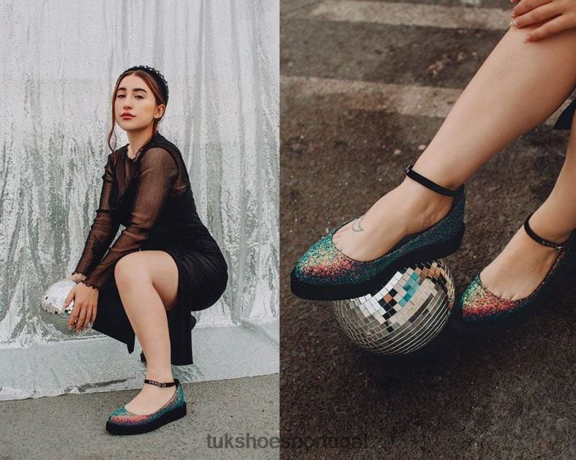 multiglitter calçados J6V0X157 Mary Jane apontada mulheres T.U.K. Footwear