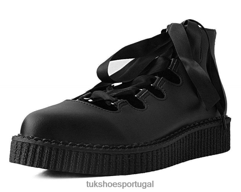 preto calçados J6V0X143 Fita Mary Jane de 5 voltas mulheres T.U.K. Footwear