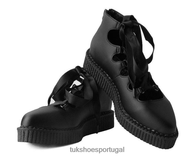 preto calçados J6V0X143 Fita Mary Jane de 5 voltas mulheres T.U.K. Footwear