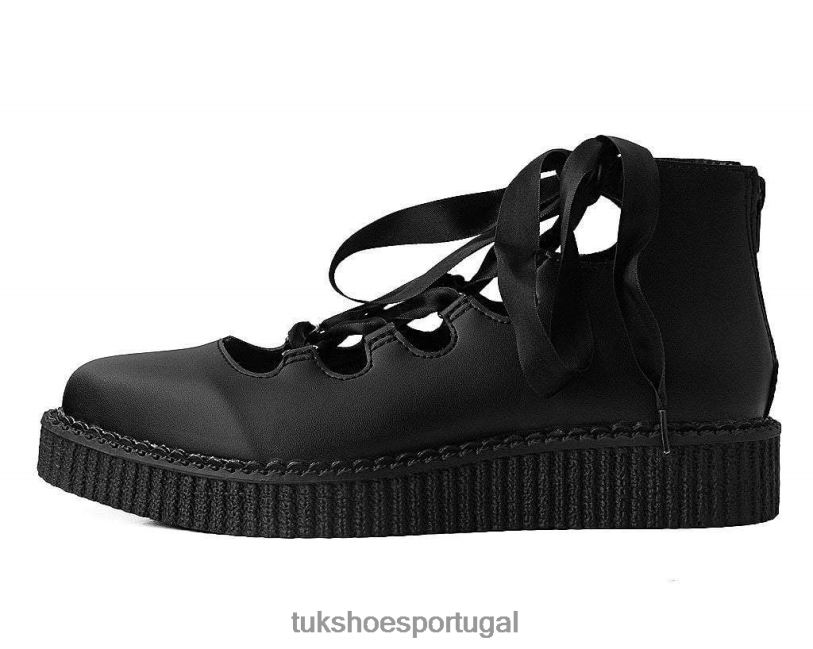 preto calçados J6V0X143 Fita Mary Jane de 5 voltas mulheres T.U.K. Footwear