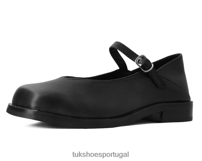 preto calçados J6V0X147 bico quadrado mary jane mulheres T.U.K. Footwear