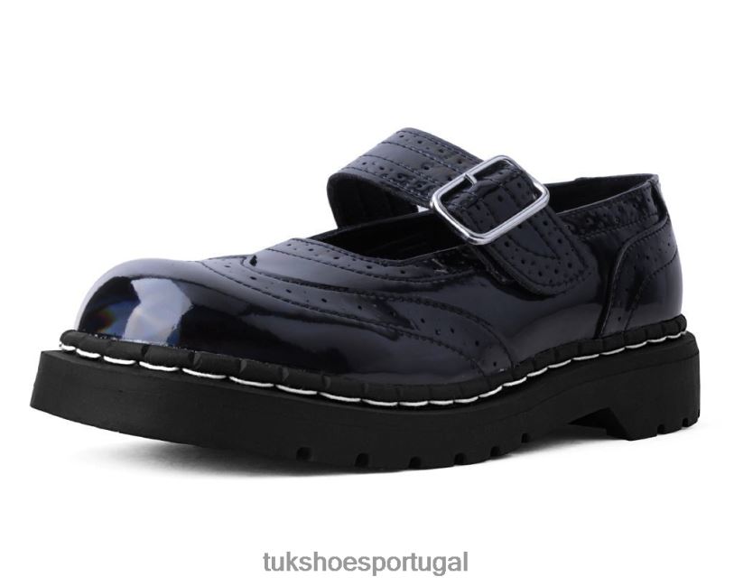 preto calçados J6V0X174 prisma sotaque mary jane mulheres T.U.K. Footwear