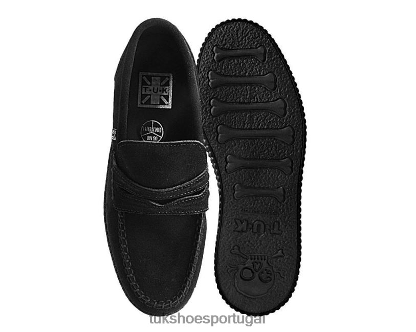 preto calçados J6V0X113 mocassim de camurça mulheres T.U.K. Footwear
