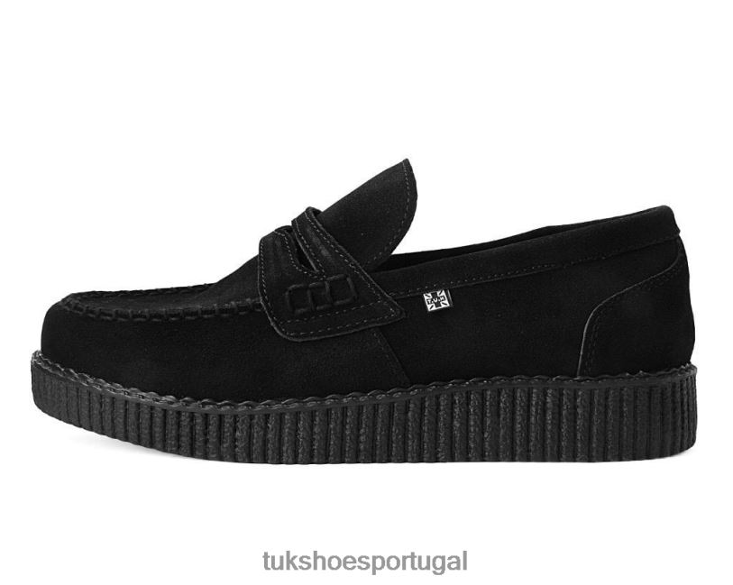 preto calçados J6V0X113 mocassim de camurça mulheres T.U.K. Footwear