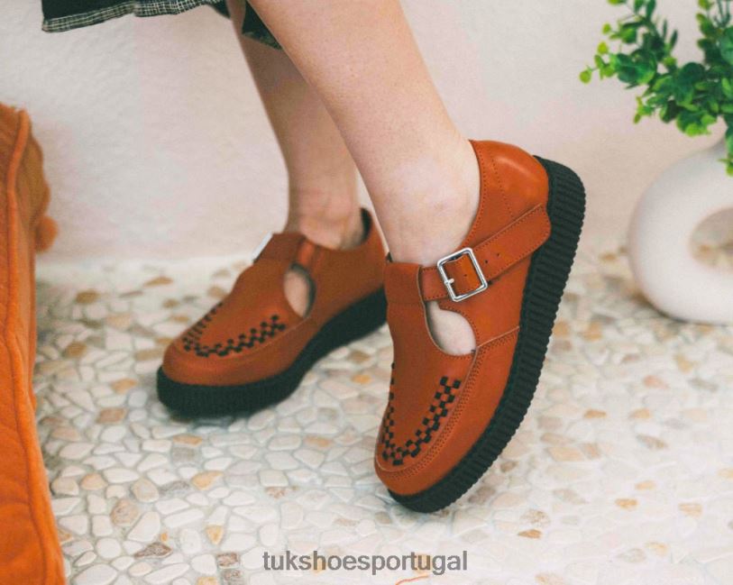 laranja calçados J6V0X111 sandália viva baixa mulheres T.U.K. Footwear