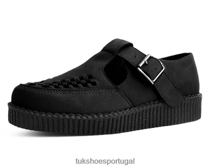 preto calçados J6V0X104 sandália viva de camurça sintética mulheres T.U.K. Footwear