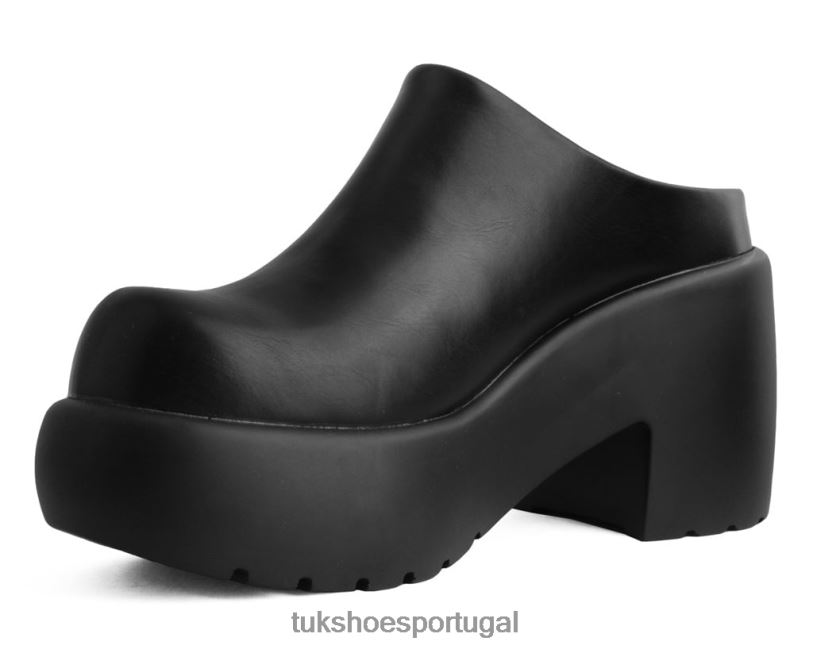 preto calçados J6V0X277 tamanco de bolha anárquica polido mulheres T.U.K. Footwear