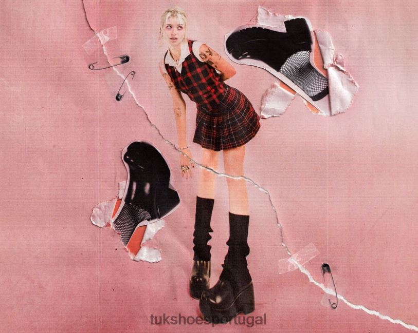 preto calçados J6V0X277 tamanco de bolha anárquica polido mulheres T.U.K. Footwear