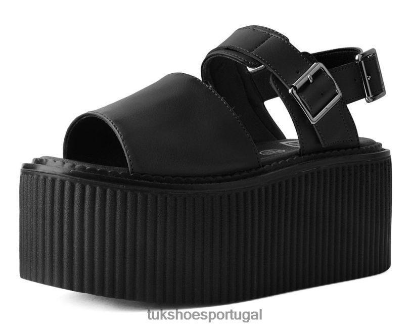 preto calçados J6V0X78 sandália strato escovada mulheres T.U.K. Footwear
