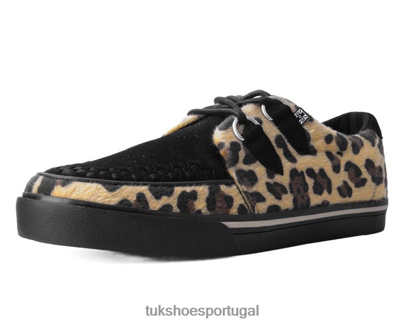preto/castanho calçados J6V0X272 tênis de cabelo de leopardo mulheres T.U.K. Footwear