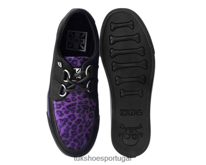 preto/roxo calçados J6V0X266 tênis com argola em leopardo mulheres T.U.K. Footwear