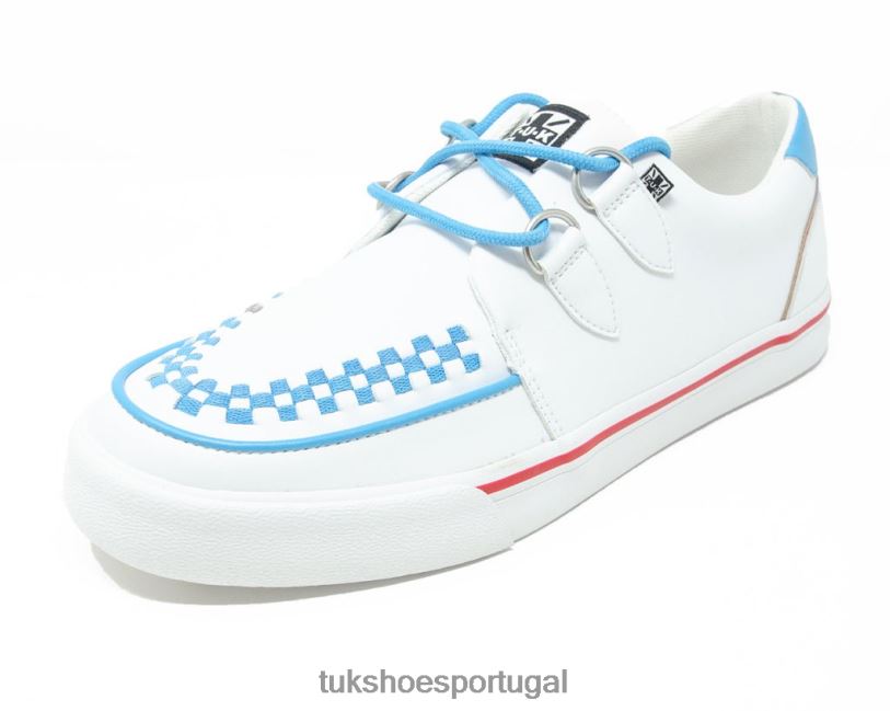 vermelho azul calçados J6V0X239 tênis entrelaçado com acabamento mulheres T.U.K. Footwear