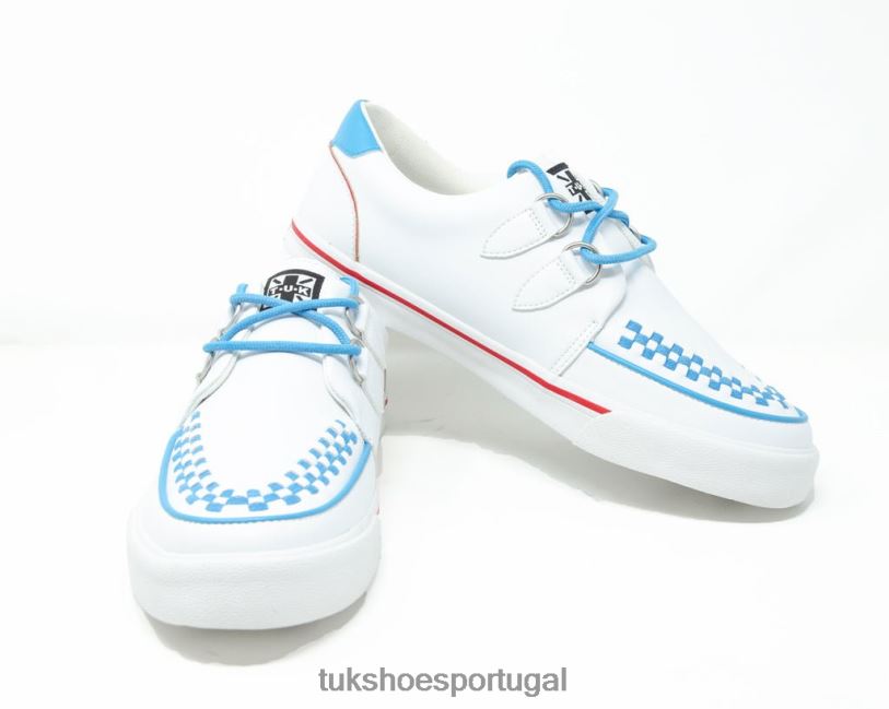 vermelho azul calçados J6V0X239 tênis entrelaçado com acabamento mulheres T.U.K. Footwear