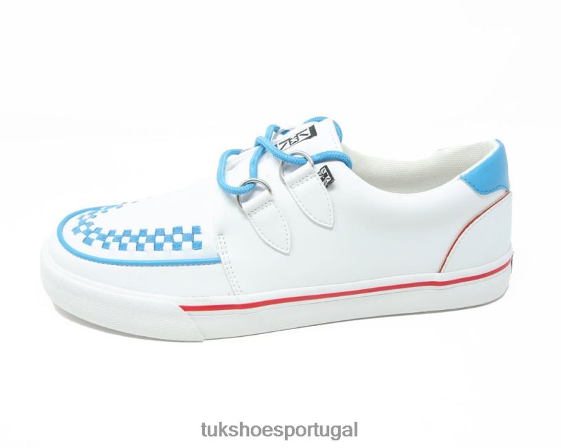vermelho azul calçados J6V0X239 tênis entrelaçado com acabamento mulheres T.U.K. Footwear