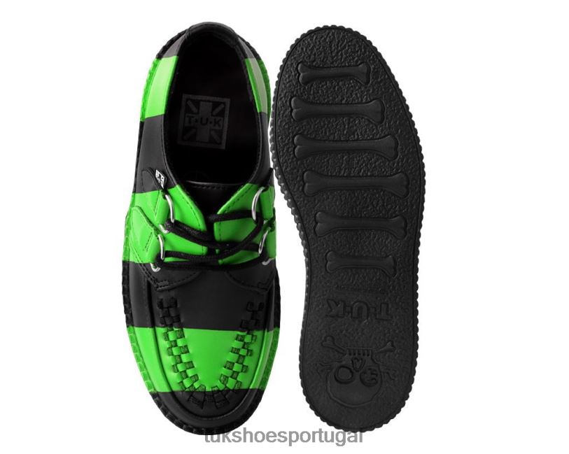 Preto Verde calçados J6V0X90 trepadeira viva mondo listrada mulheres T.U.K. Footwear