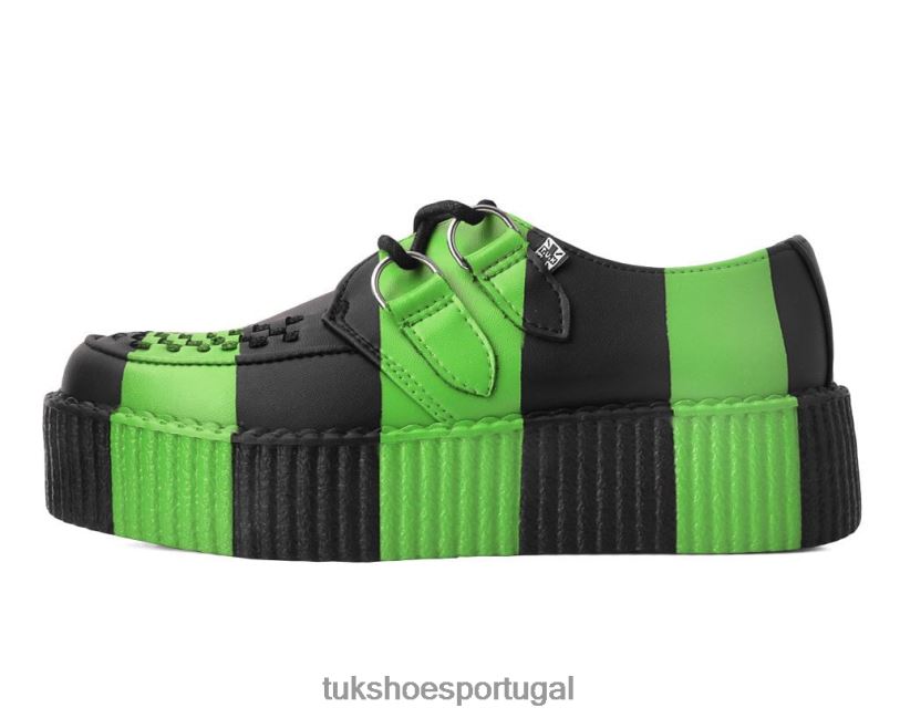 Preto Verde calçados J6V0X90 trepadeira viva mondo listrada mulheres T.U.K. Footwear