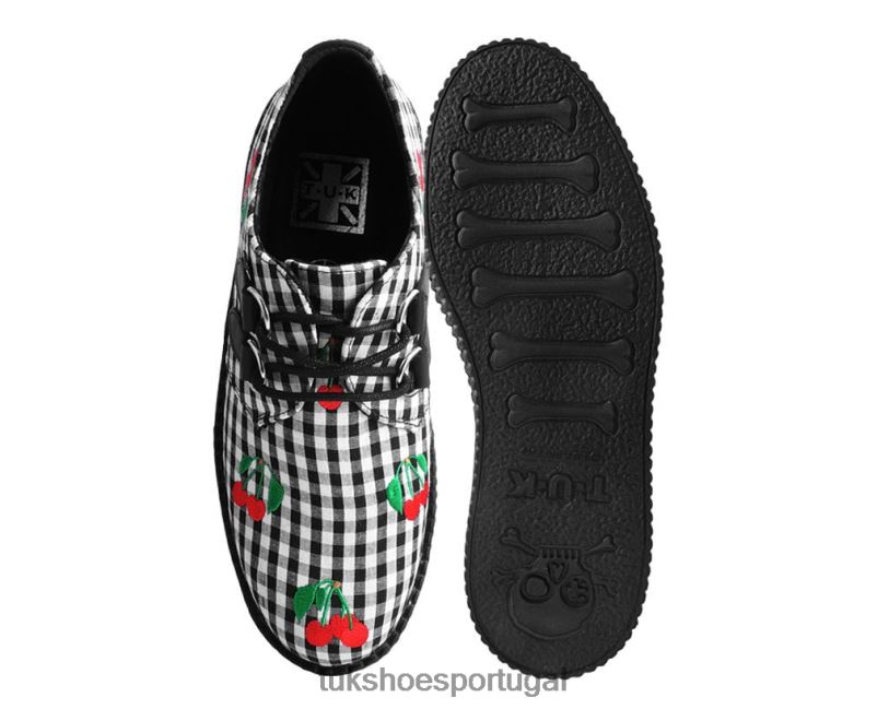 Preto branco calçados J6V0X130 trepadeira guingão mondo mulheres T.U.K. Footwear