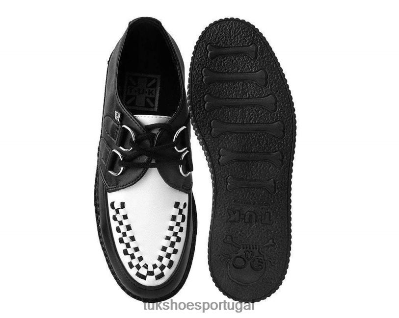 Preto branco calçados J6V0X65 viva trepadeira baixa mulheres T.U.K. Footwear