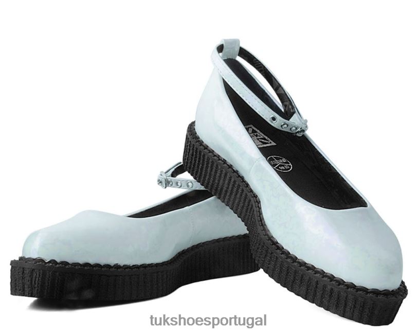 branco calçados J6V0X154 trepadeira lisa de balé pontiaguda mulheres T.U.K. Footwear