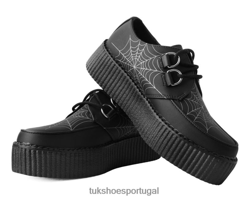 preto calçados J6V0X18 brilho teia de aranha viva mondo trepadeira mulheres T.U.K. Footwear