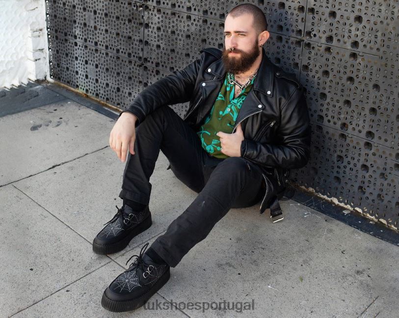 preto calçados J6V0X18 brilho teia de aranha viva mondo trepadeira mulheres T.U.K. Footwear