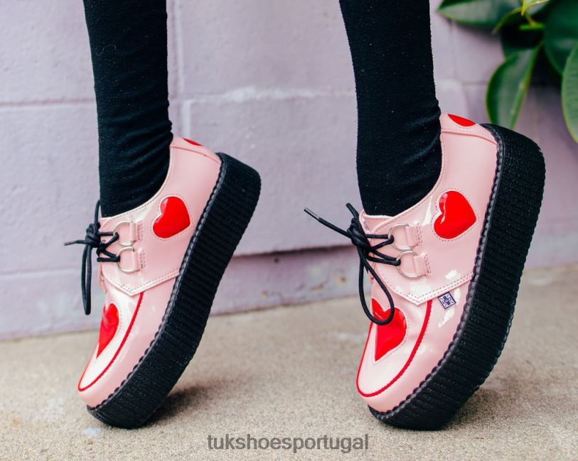 rosa/vermelho calçados J6V0X103 coração viva mondo trepadeira mulheres T.U.K. Footwear